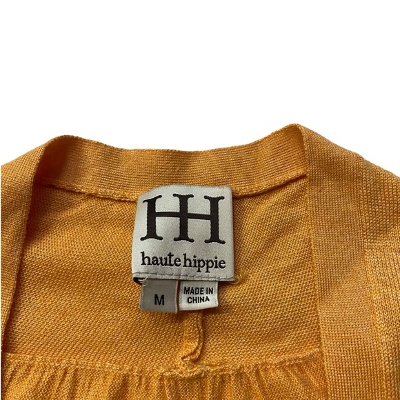 Haute Hippie Silk Cashmere Drop Shoulder Oversized Long Cardigan Sweater M - Picture 5 of 12